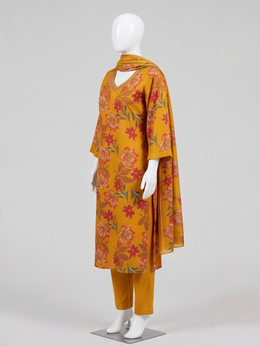 Basanti Bloom Cotton Suit