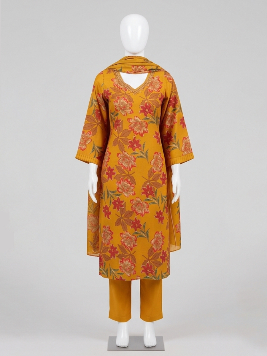 Basanti Bloom Cotton Suit