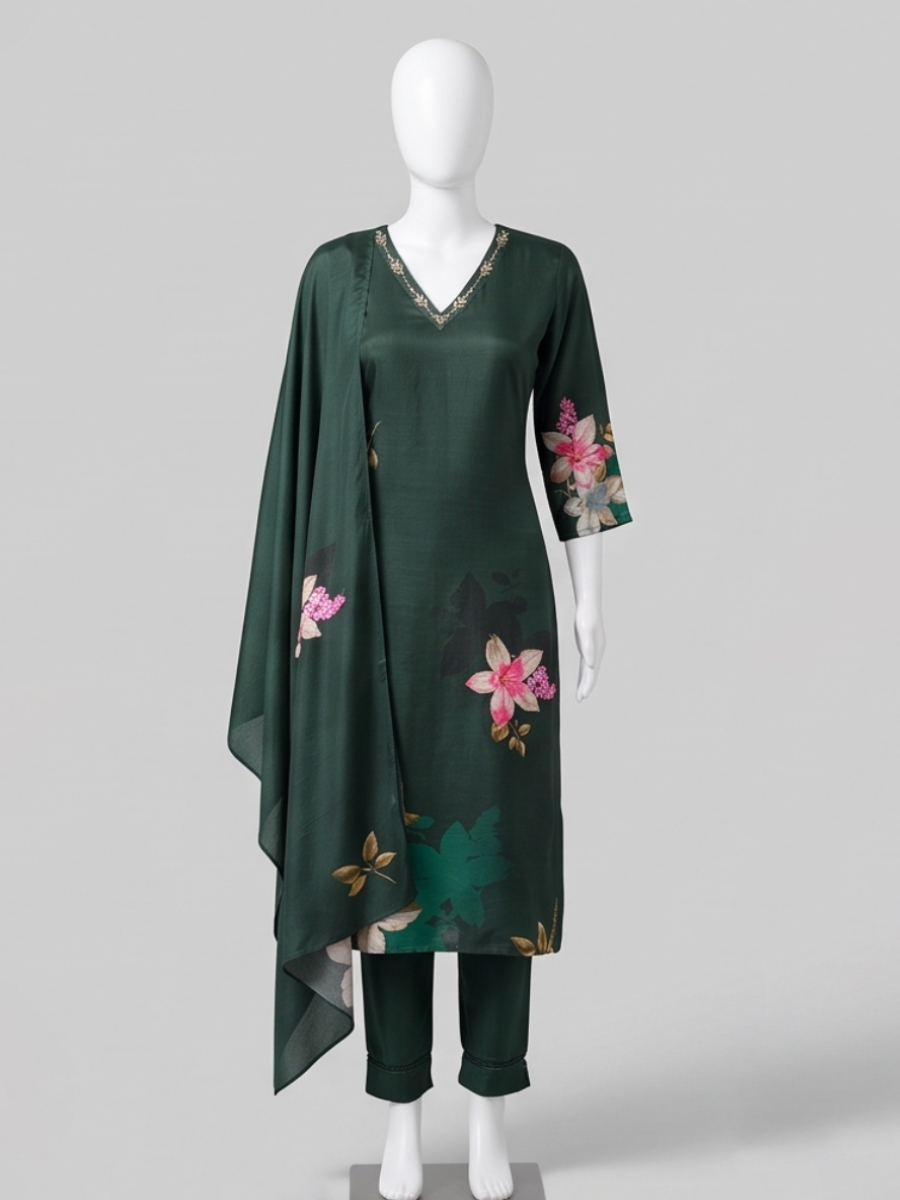 Emerald Bloom Suit Set