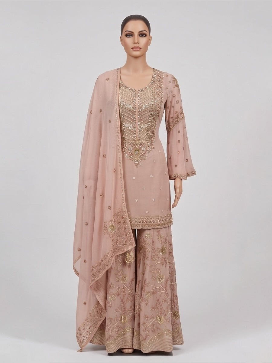 Zari Jaal Sharara Suit