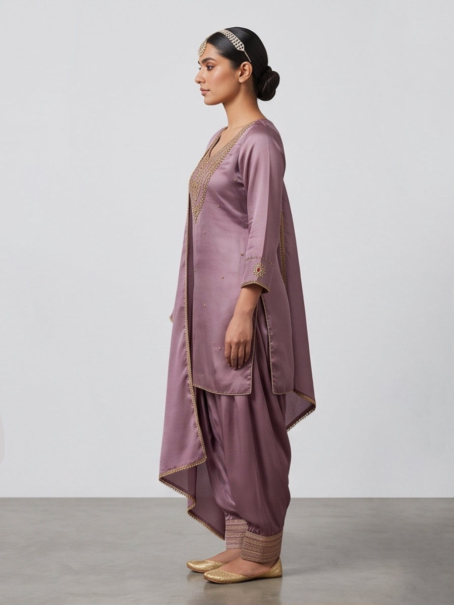 Royal Bloom Cotton Suit