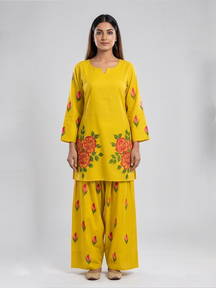 Sunehri Gul Farshi Co-ord Set