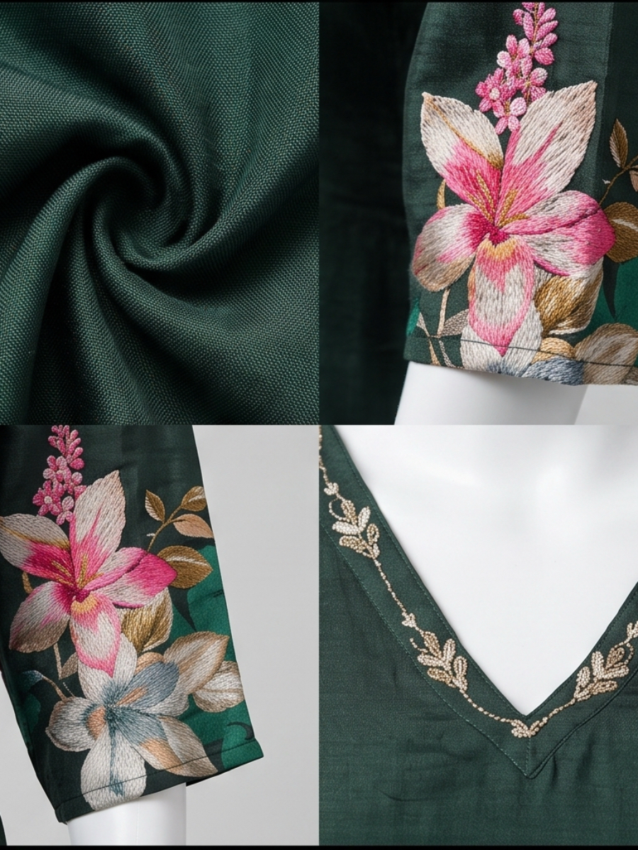 Emerald Bloom Suit Set